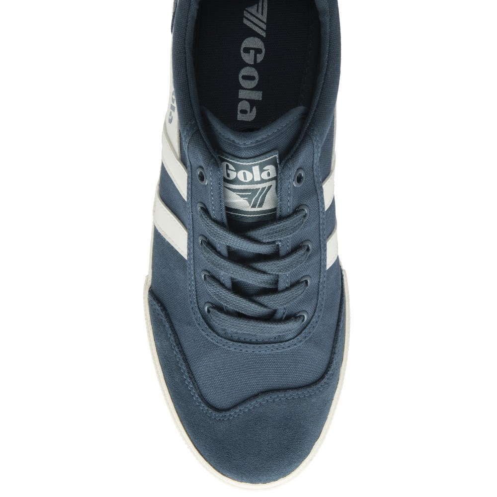 Gola Classics Men's Badminton Plimsoll Sneakers - Vintage Blue/Off White