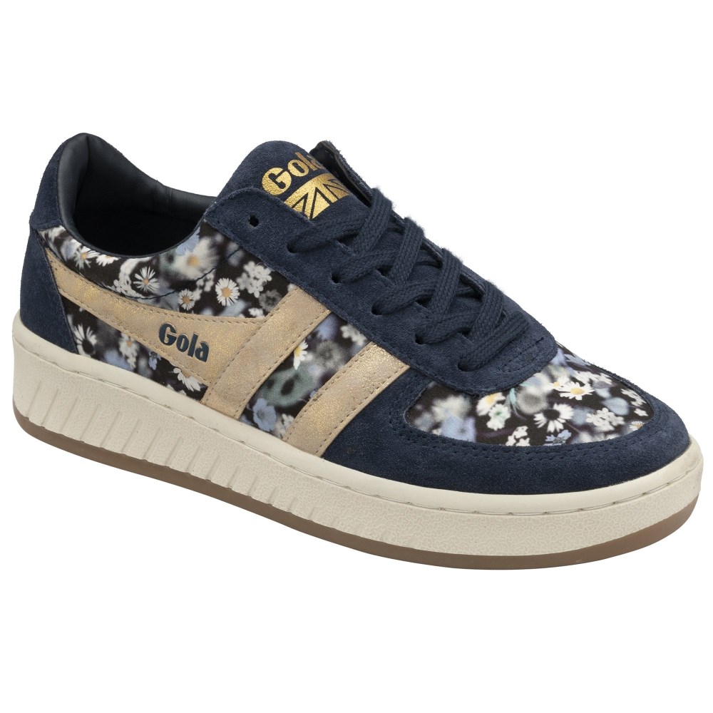 Gola Classics Women's Grandslam LBTY BR Sneakers - Navy/Gold/Multi