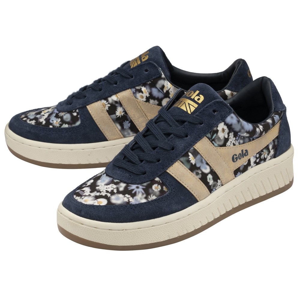 Gola Classics Women's Grandslam LBTY BR Sneakers - Navy/Gold/Multi