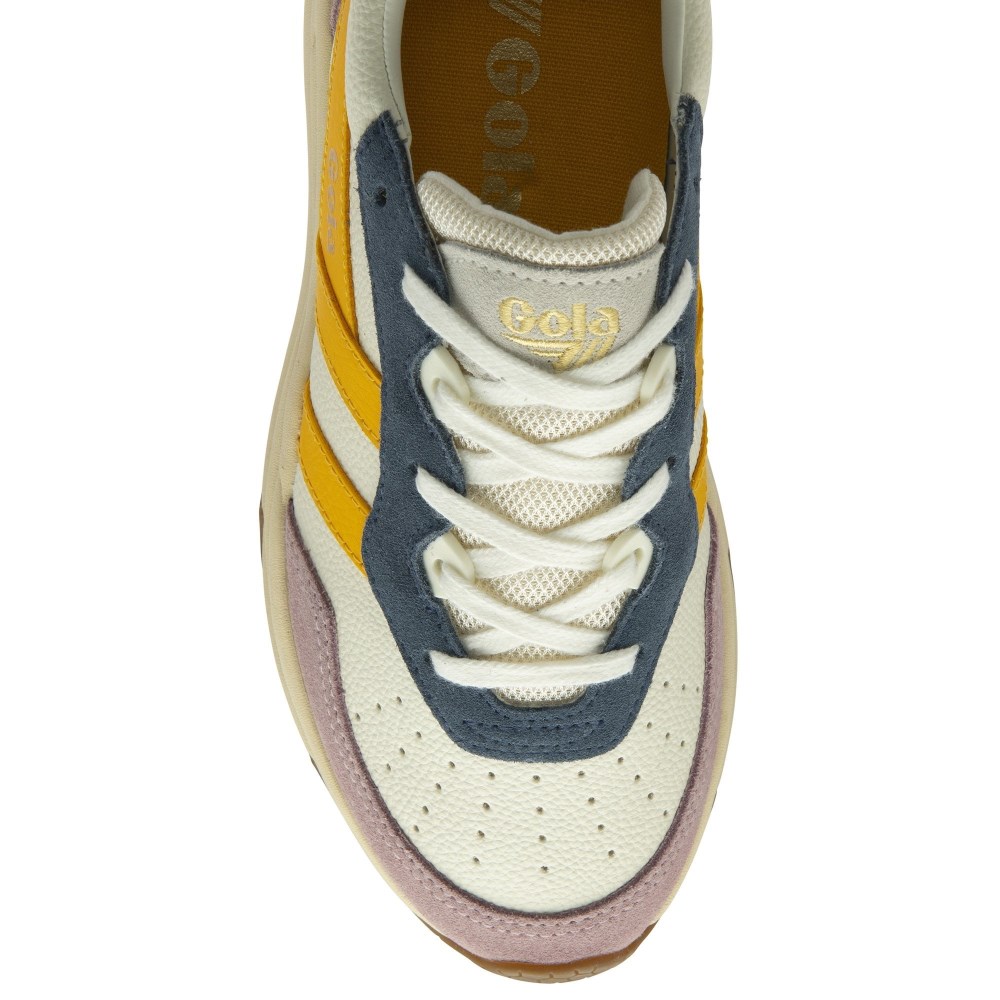 Gola Classics Women's Saturn Quadrant Sneakers - Off White/Pastel Pink/Sun