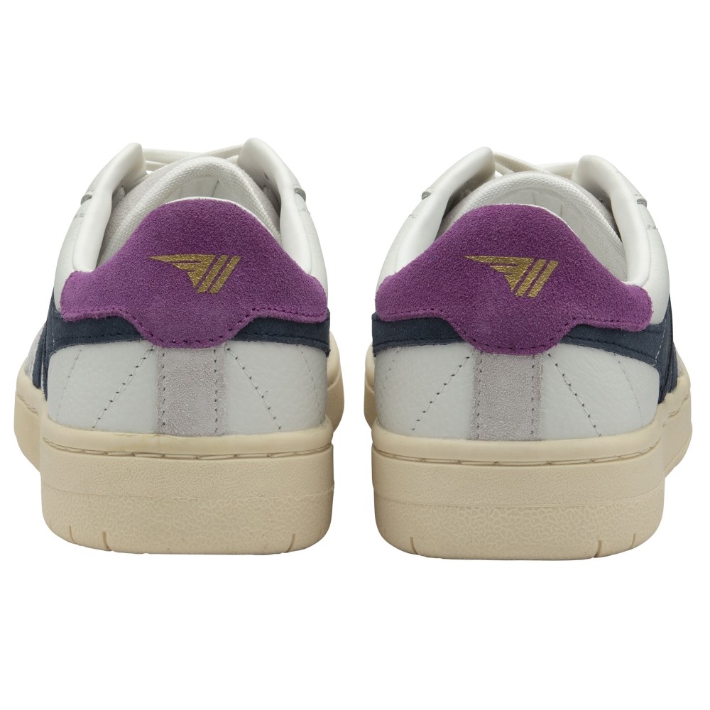 Gola Classics Women's Falcon Sneakers - White/Navy/Foxglove