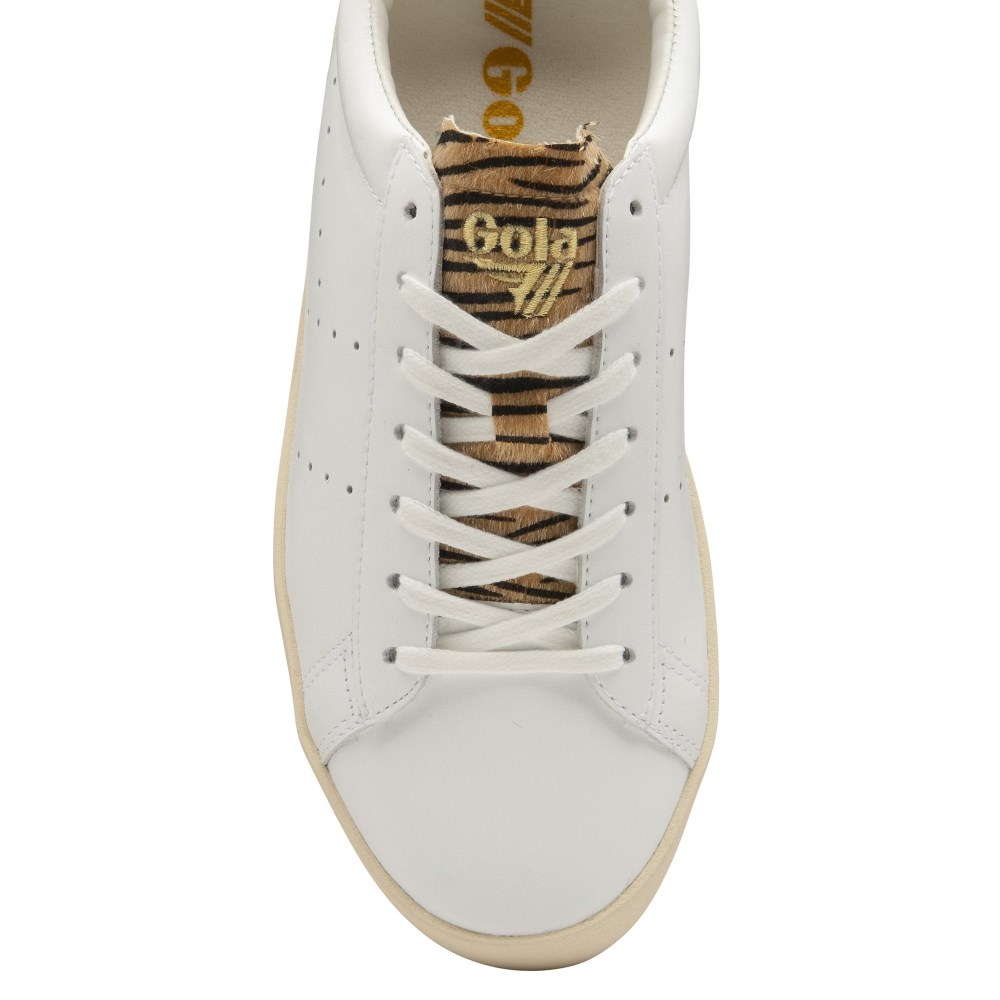 Gola Classics Women's Nova Safari Sneakers - White/Hot Coral/Tiger