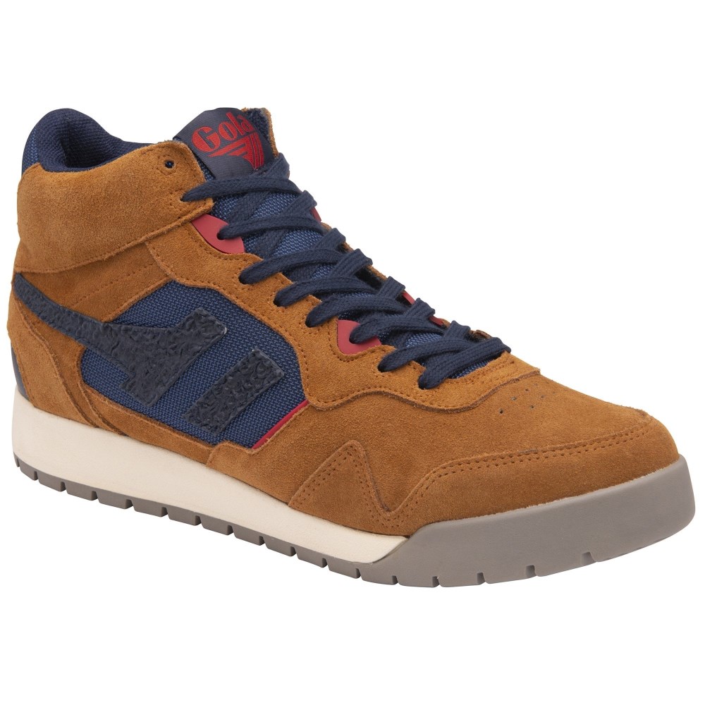 Gola Classics Men's Summit High Sneakers - Caramel/Navy