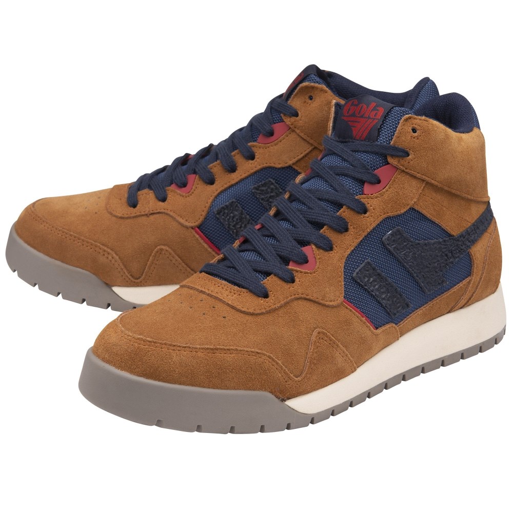 Gola Classics Men's Summit High Sneakers - Caramel/Navy