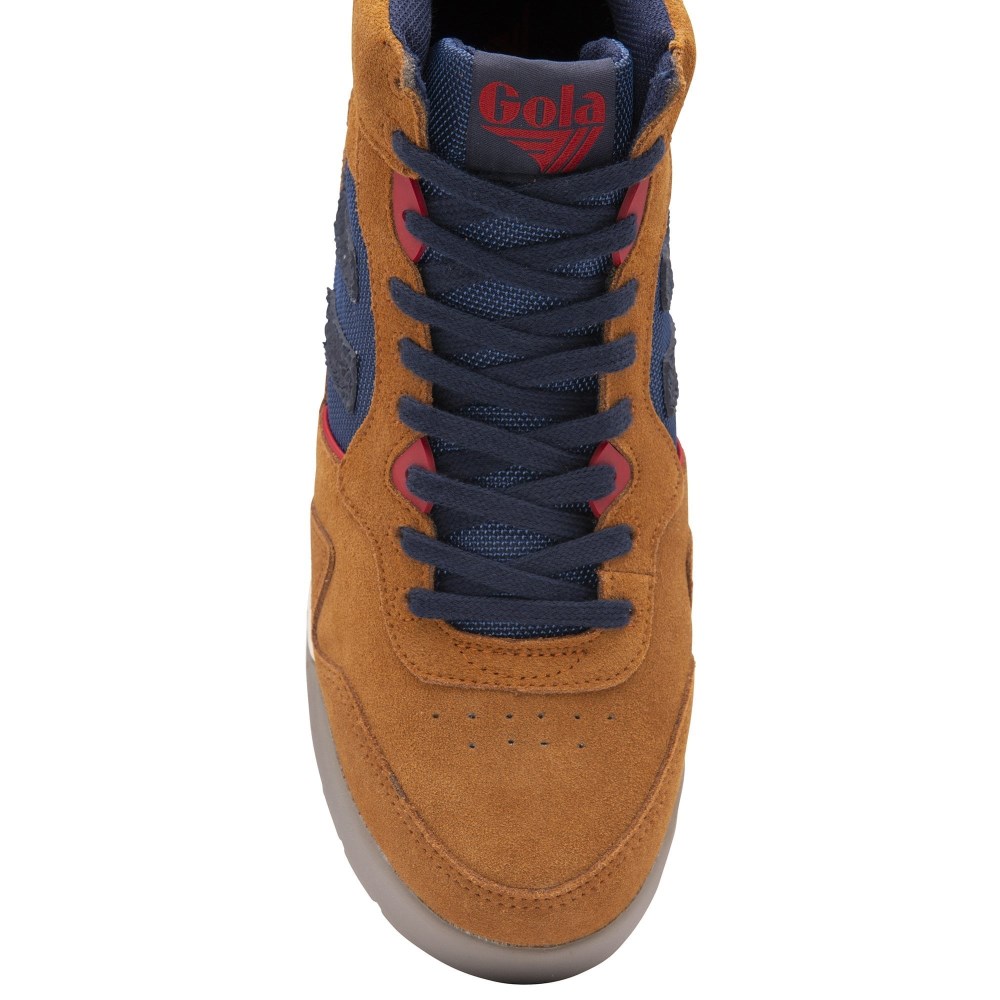 Gola Classics Men's Summit High Sneakers - Caramel/Navy