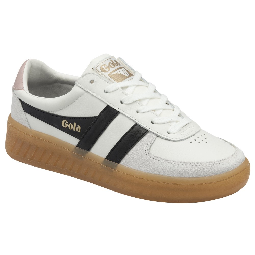 Gola Classics Women's Grandslam Elite Sneakers - White/Black/Chalk Pink/Gum