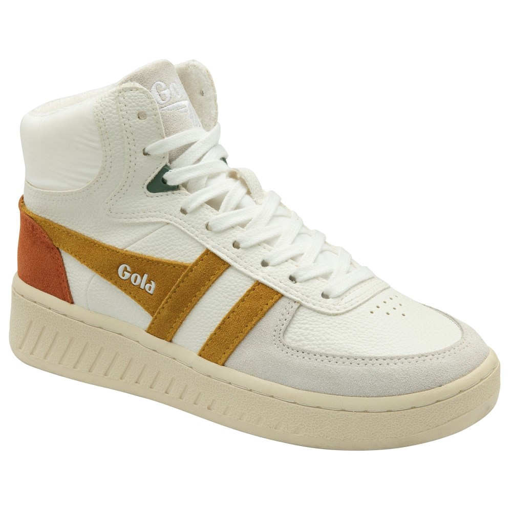 Gola Classics Women's Slam Trident Sneakers - White/Sun/Moody Orange