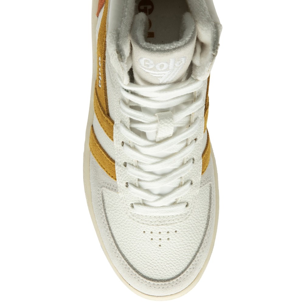 Gola Classics Women's Slam Trident Sneakers - White/Sun/Moody Orange