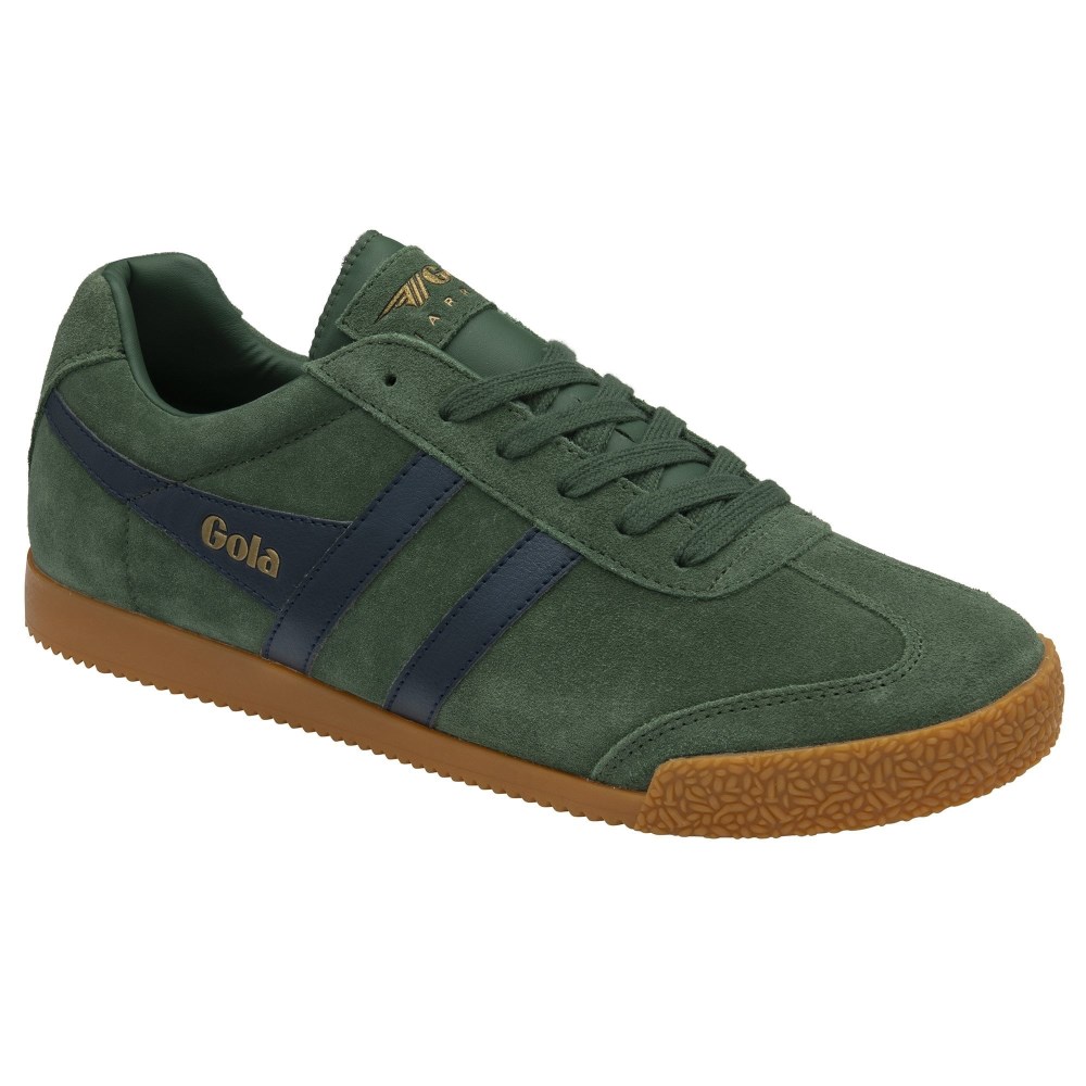 Gola Classics Men's Harrier Suede Sneakers - Evergreen/Navy