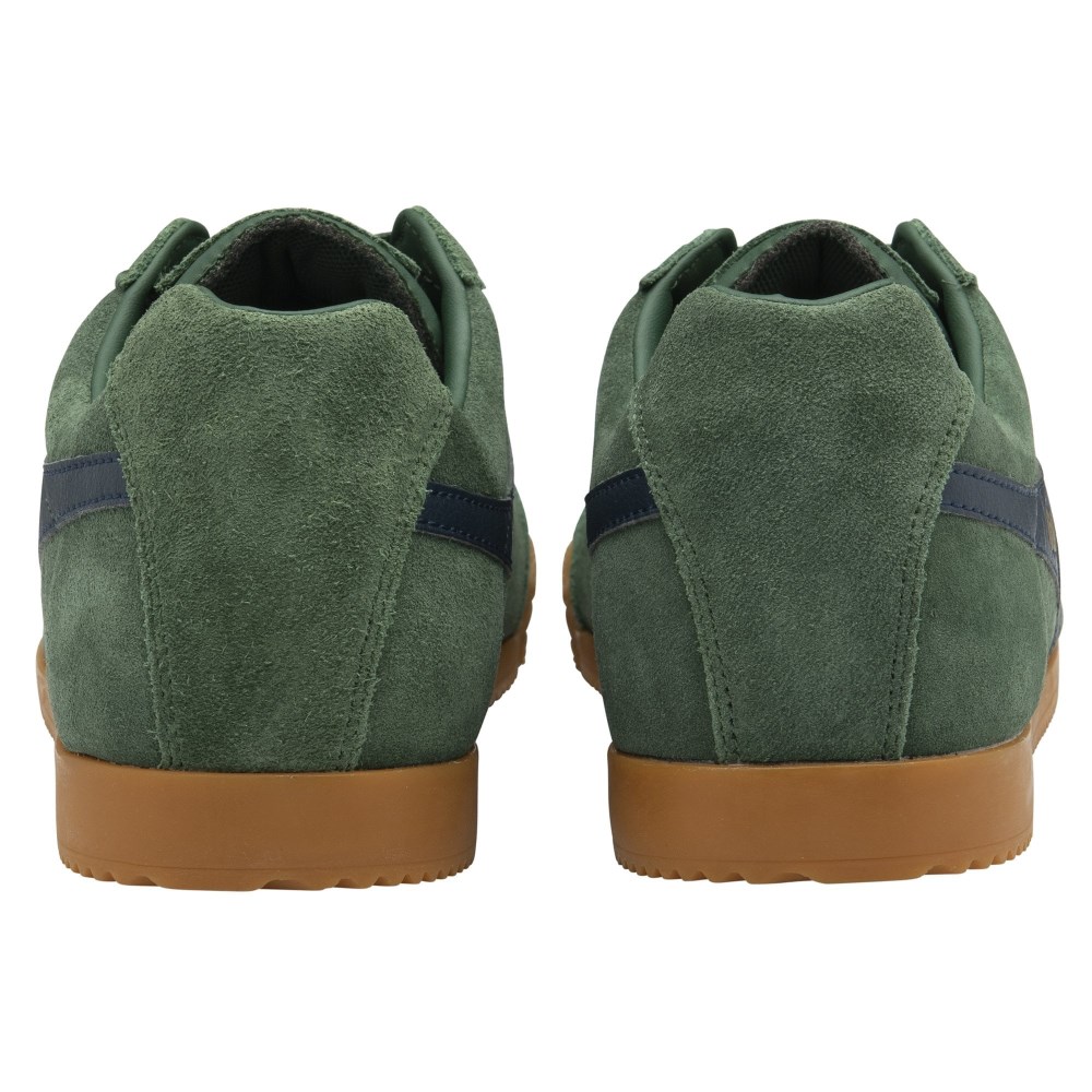 Gola Classics Men's Harrier Suede Sneakers - Evergreen/Navy