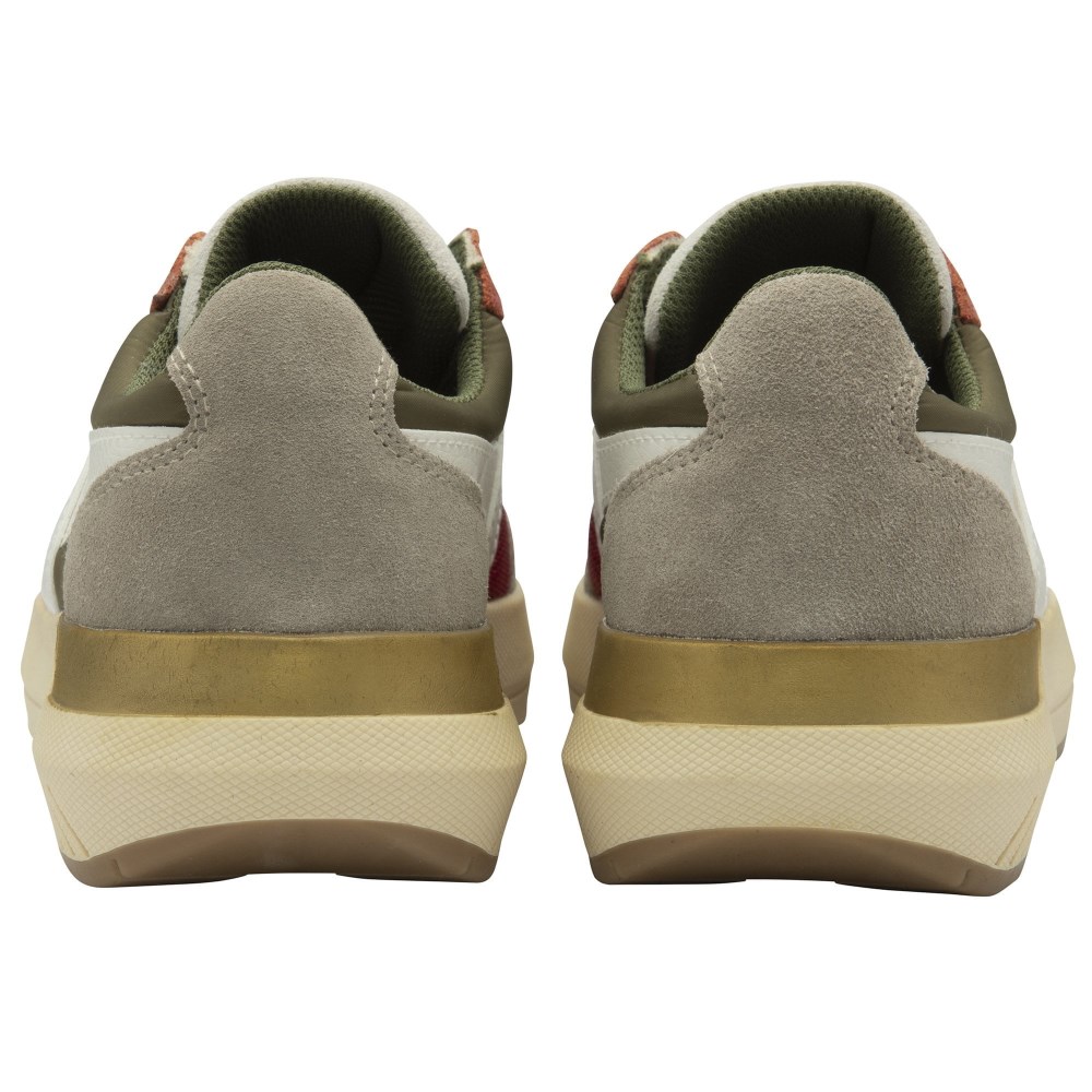 Gola Classics Women's Raven Sneakers - Raspberry/Khaki/Feather Grey