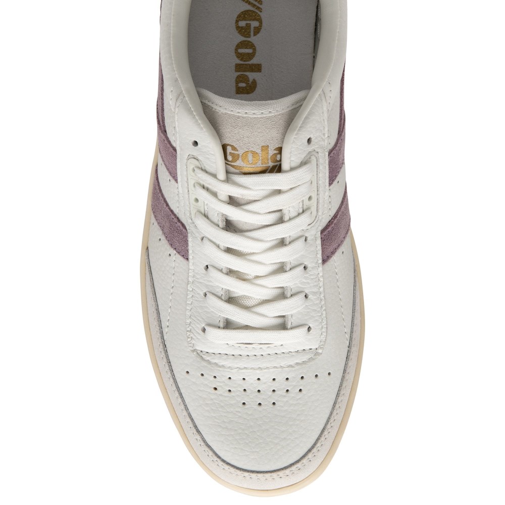 Gola Classics Women's Falcon Sneakers - White/Lily/Iceberg