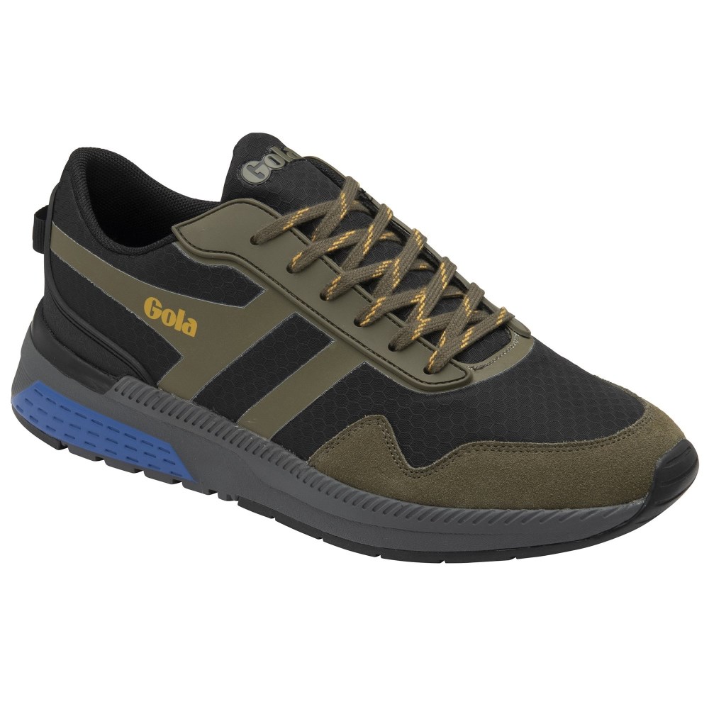 Gola Performance Men's Atomics Sneakers - Black/Khaki/Sun