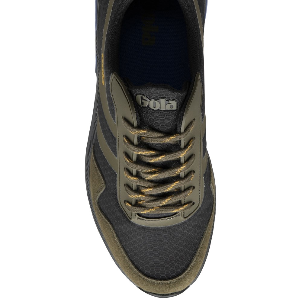 Gola Performance Men's Atomics Sneakers - Black/Khaki/Sun