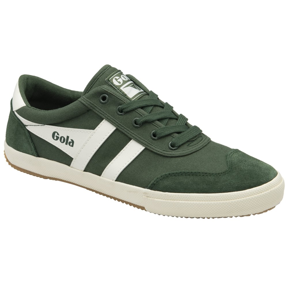 Gola Classics Men's Badminton Plimsoll Sneakers - Evergreen/Off White