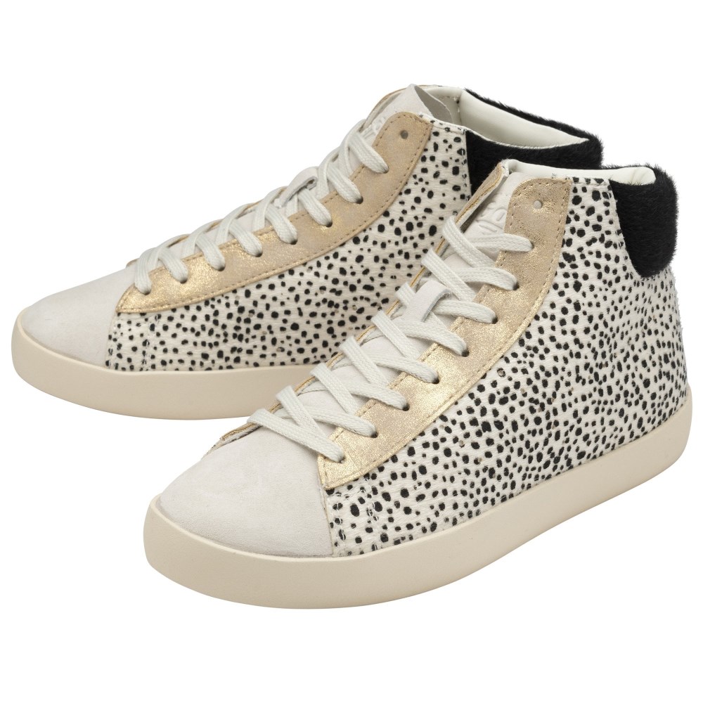 Gola Classics Women's Nova High Oasis Sneakers - Off White/Cheetah