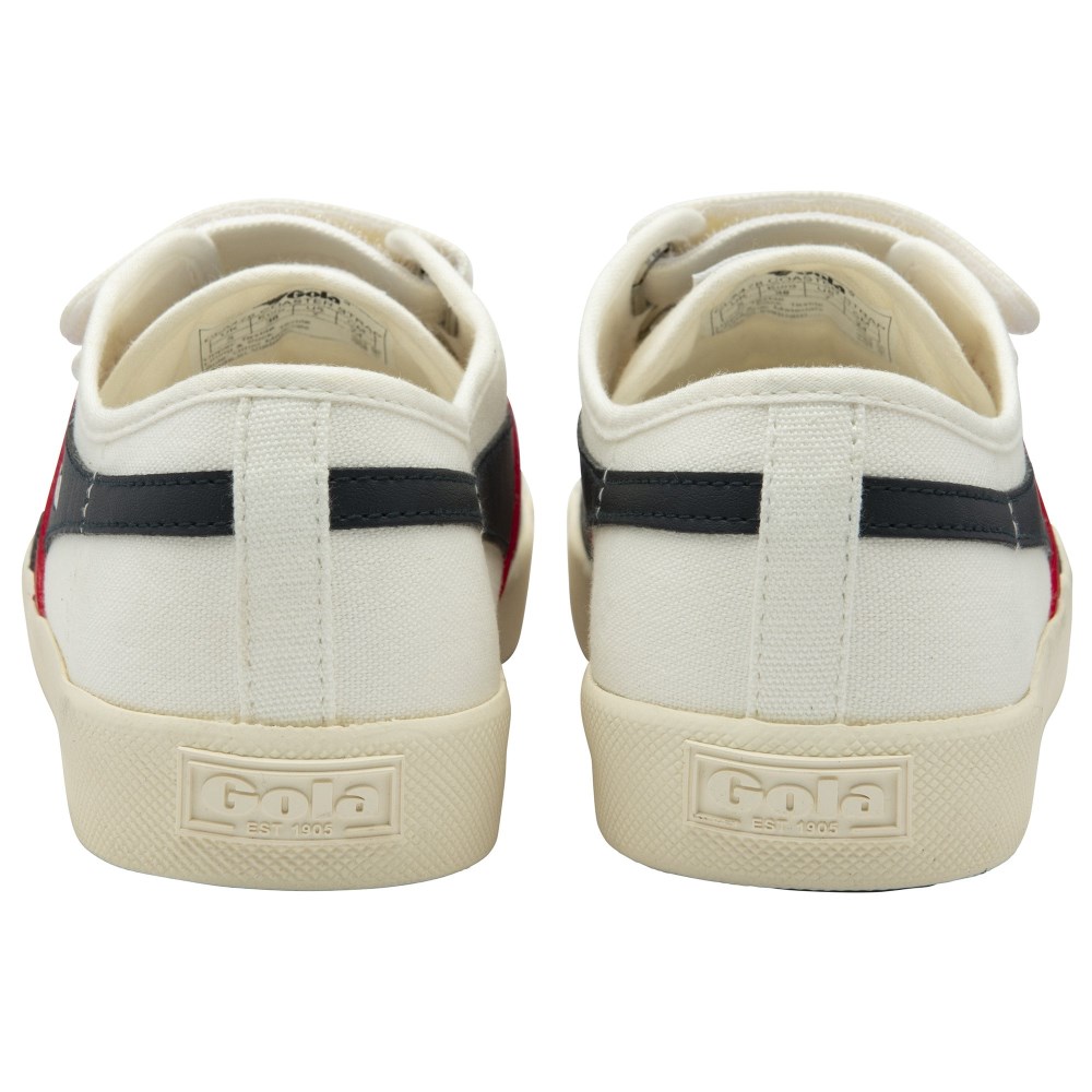 Vegan Gola Classics Women's Coaster Strap Sneakers - Off White/Navy/Red