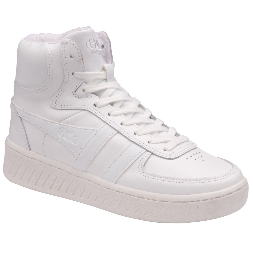 Gola Classics Women's Slam High Sneakers - White/White/White
