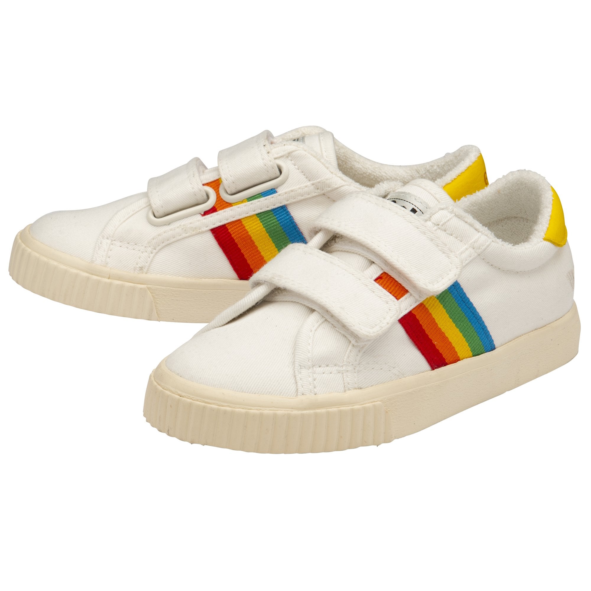 Vegan Gola Classics Kids Tennis Mark Cox Rainbow Strap - Off White/Multi