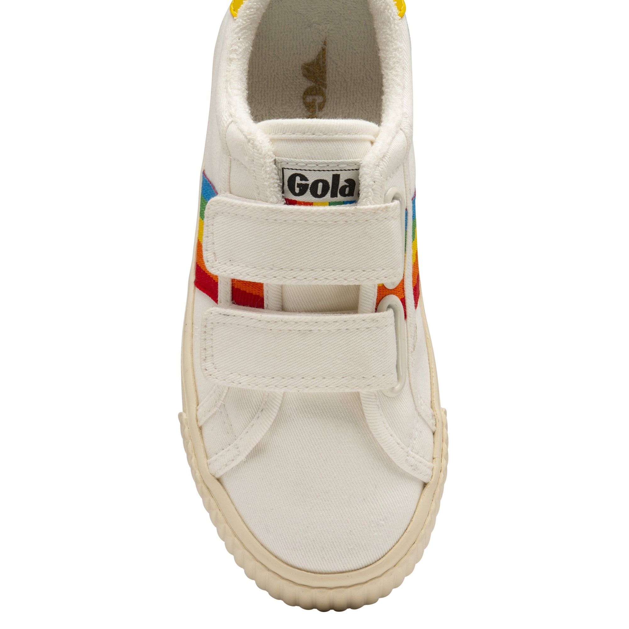 Vegan Gola Classics Kids Tennis Mark Cox Rainbow Strap - Off White/Multi