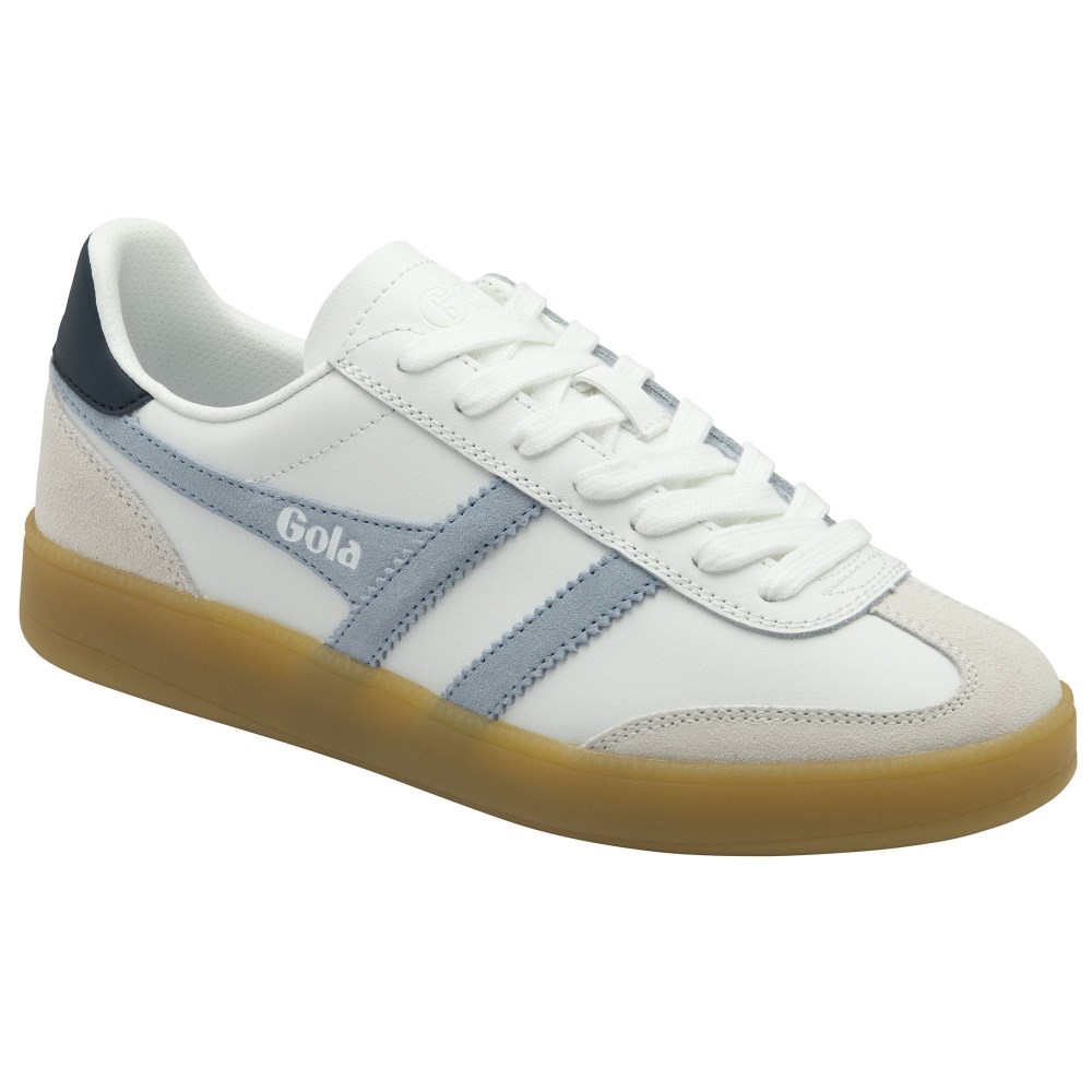 Gola Classics Women's Viper Leather Sneakers - White/Air/Navy/Gum