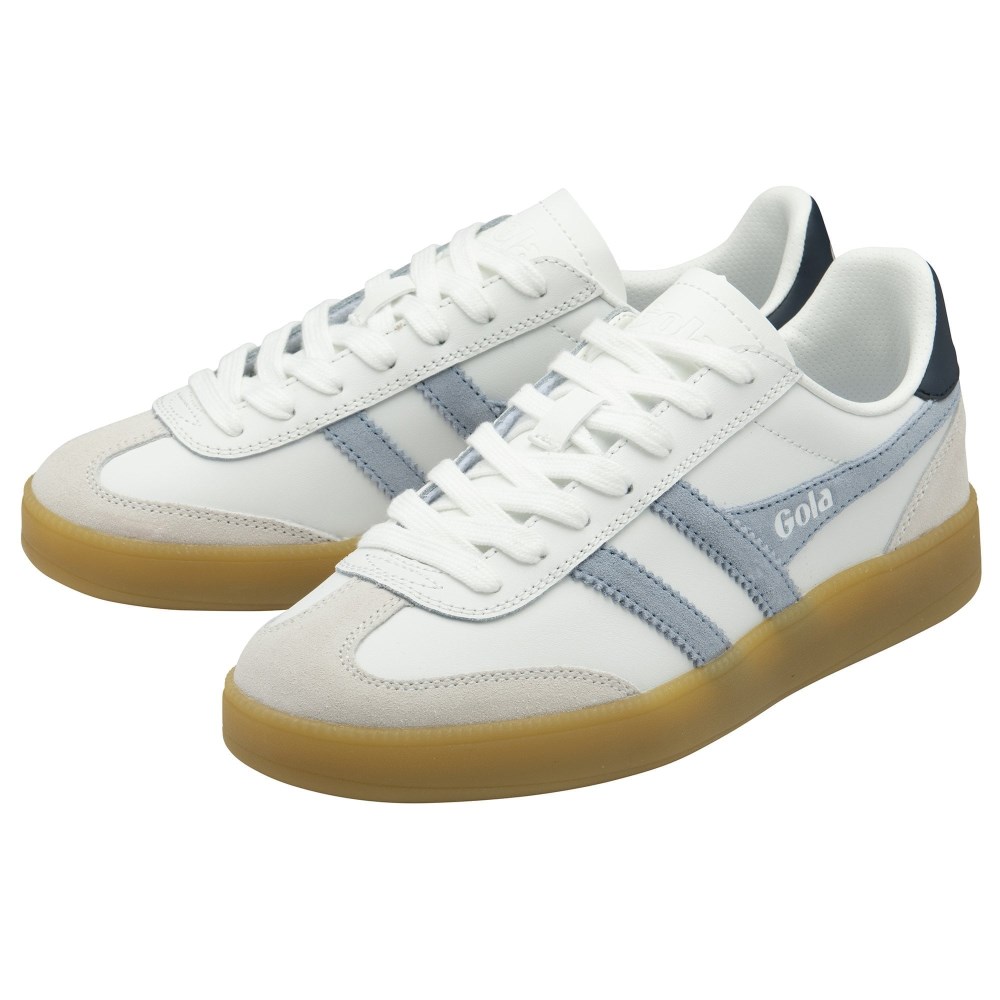 Gola Classics Women's Viper Leather Sneakers - White/Air/Navy/Gum