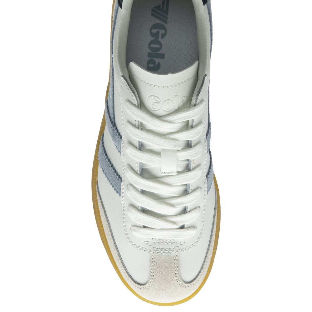 Gola Classics Women's Viper Leather Sneakers - White/Air/Navy/Gum
