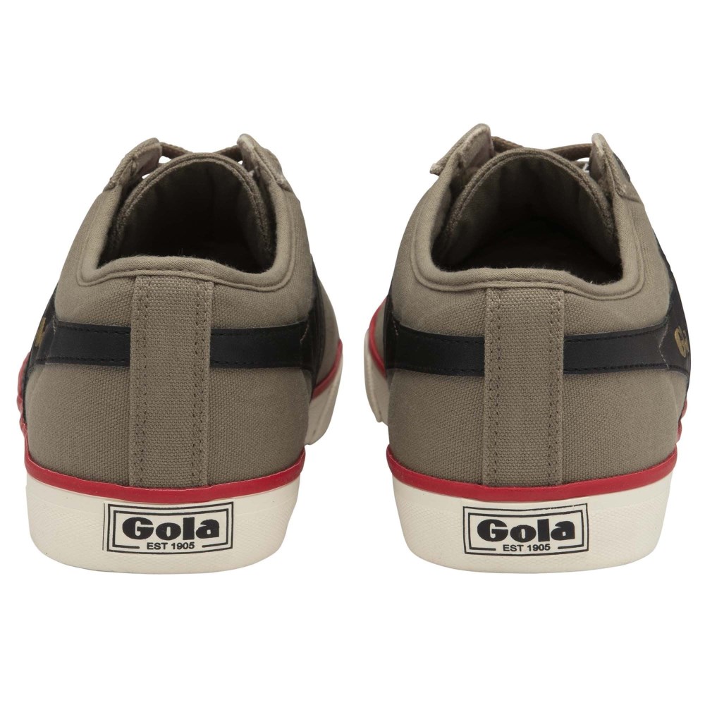Vegan Gola Classics Men's Comet Plimsoll Sneakers - Rhino/Black/Deep Red