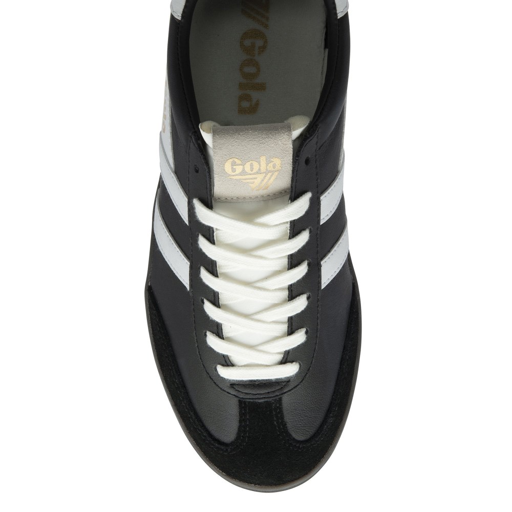 Gola Classics Men's Cyclone Leather Sneakers - Black/White/Dark Gum