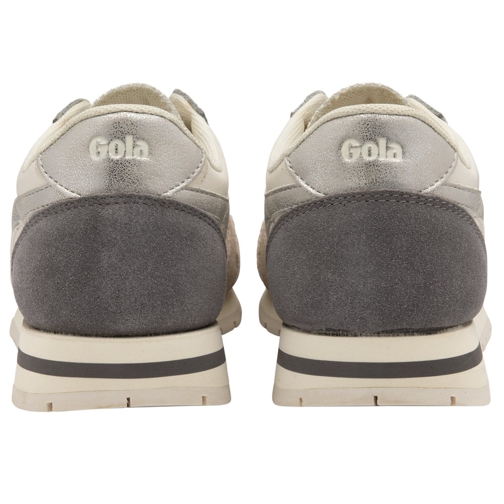 Gola Classics Women's Daytona Quadrant Sneakers - Off White/Feather Grey/Silver/Ash