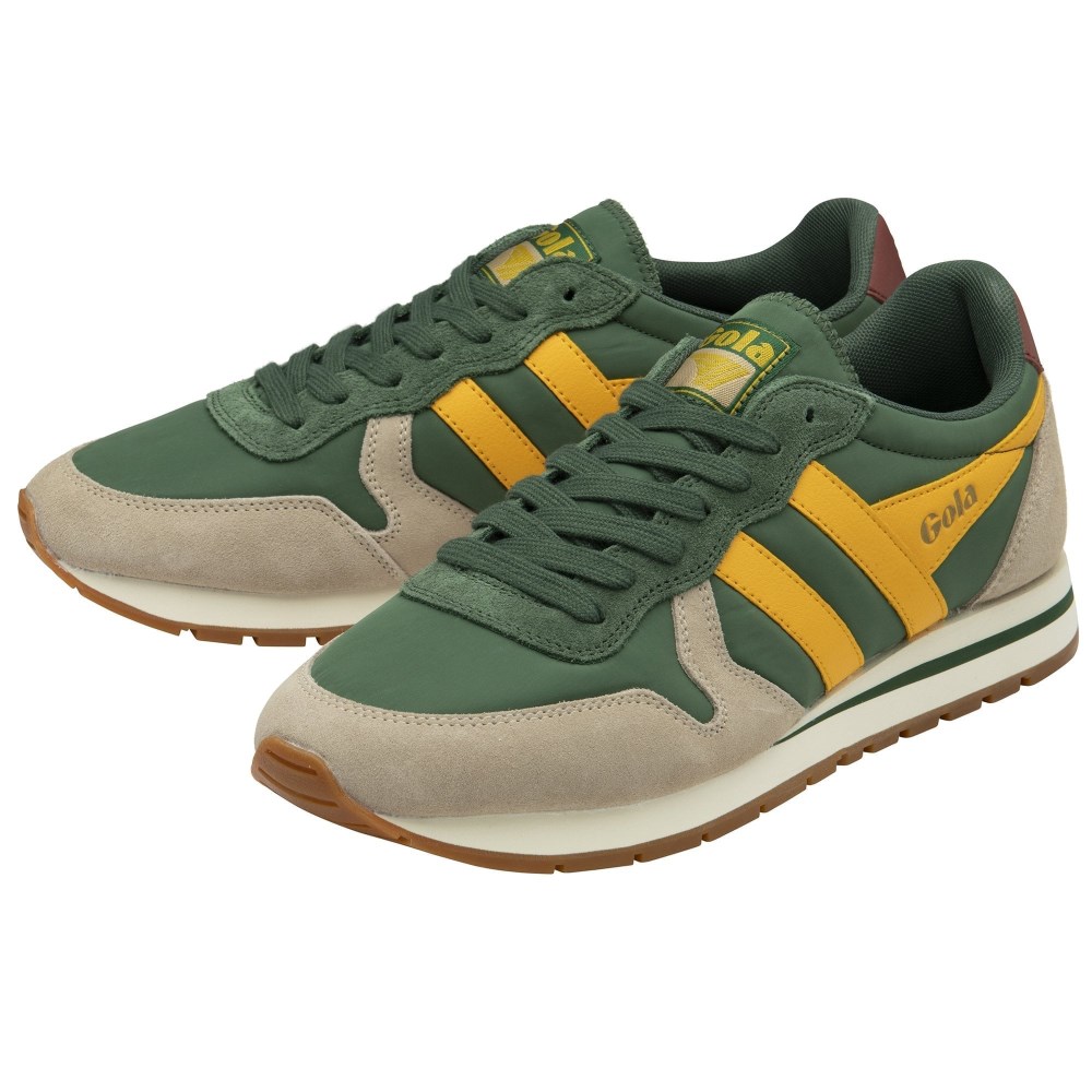 Gola Classics Men's Daytona Chute Sneakers - Evergreen/Bone/Sun