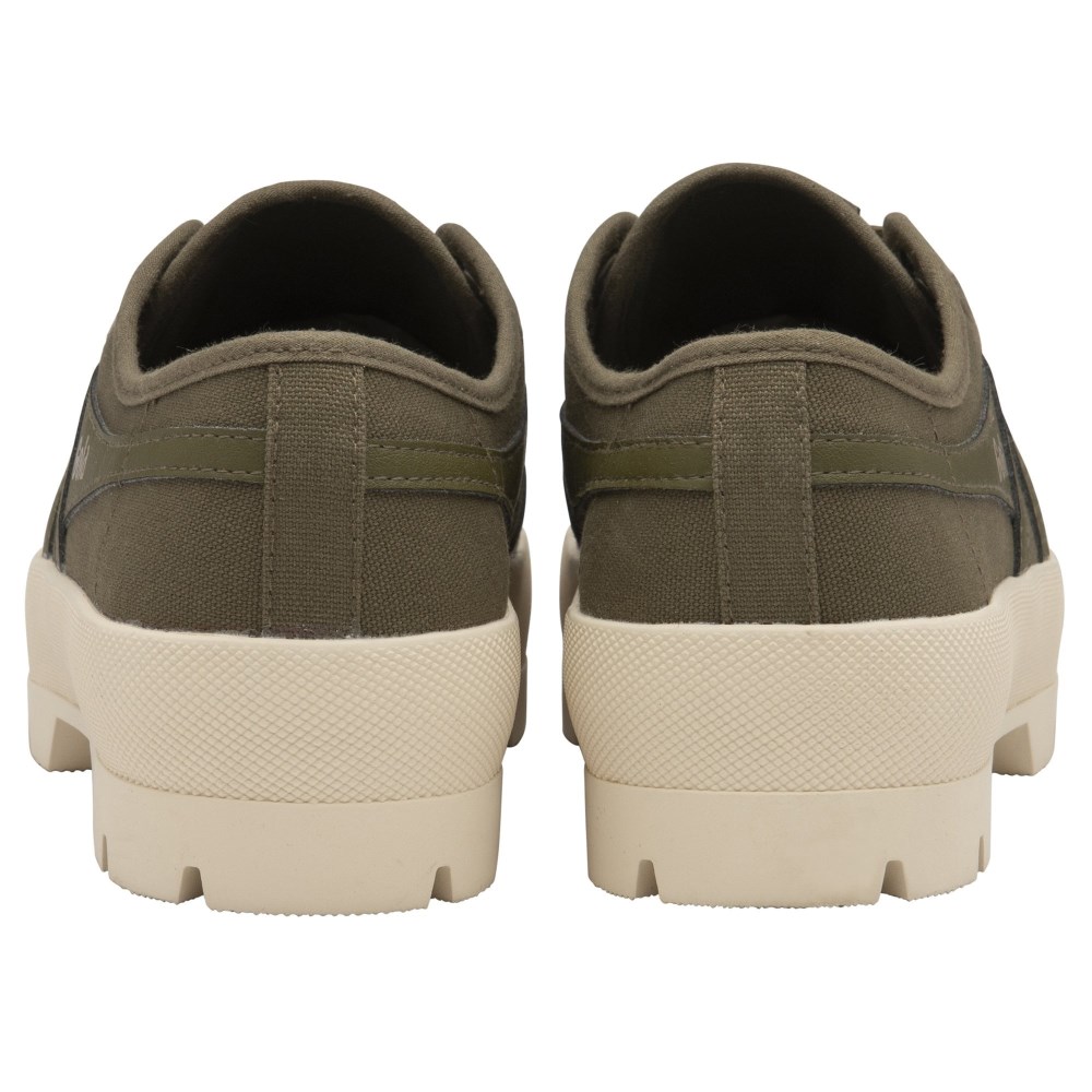 Vegan Gola Classics Women's Coaster Peak Sneakers - Khaki/Khaki/Off White