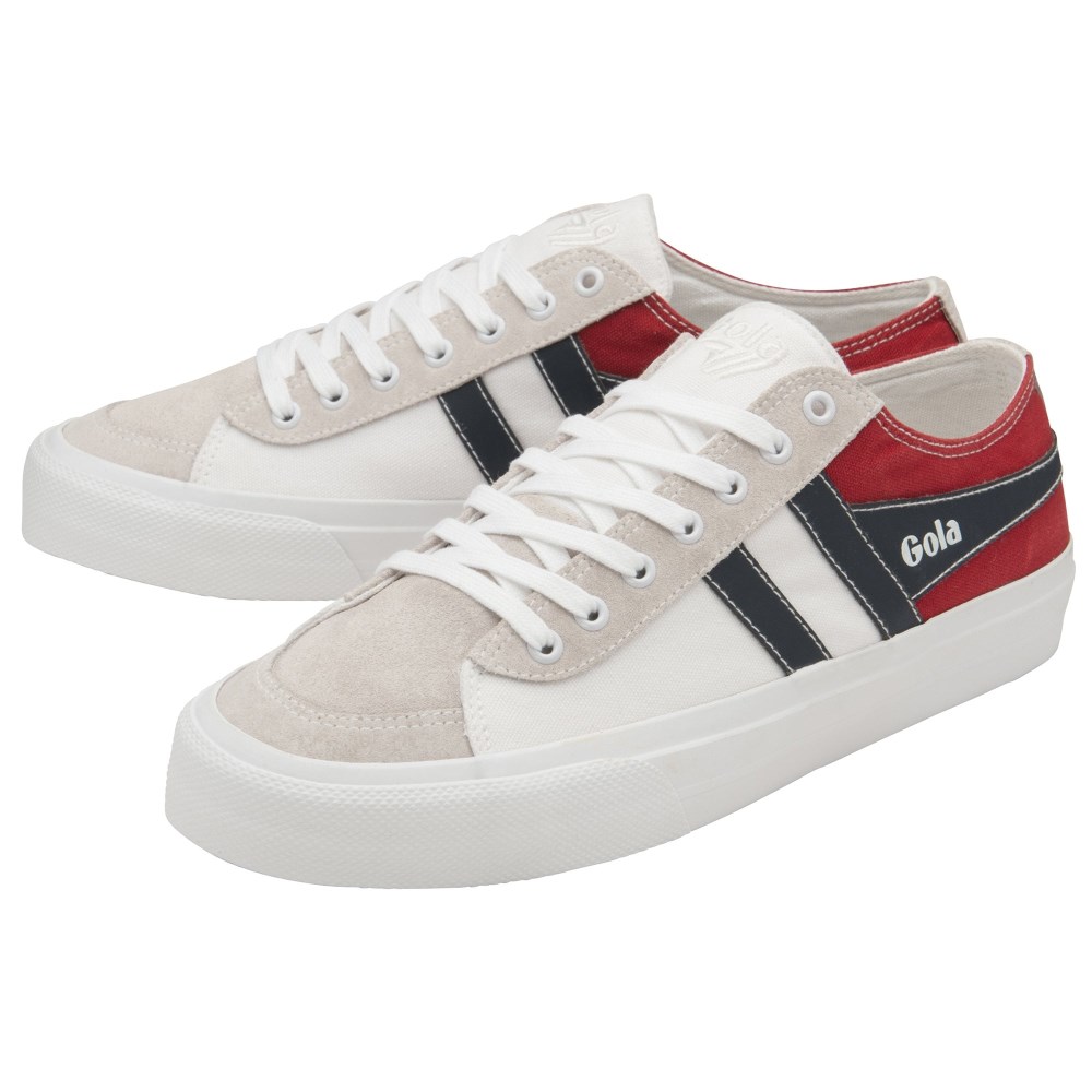 Gola Classics Men's Quota II RWB Plimsoll Sneakers - White/Red/Navy