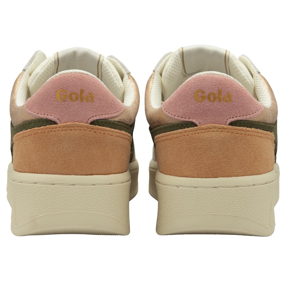 Gola Classics Women's Superslam Blaze Sneakers - Rose Gold/Khaki/Coral Pink