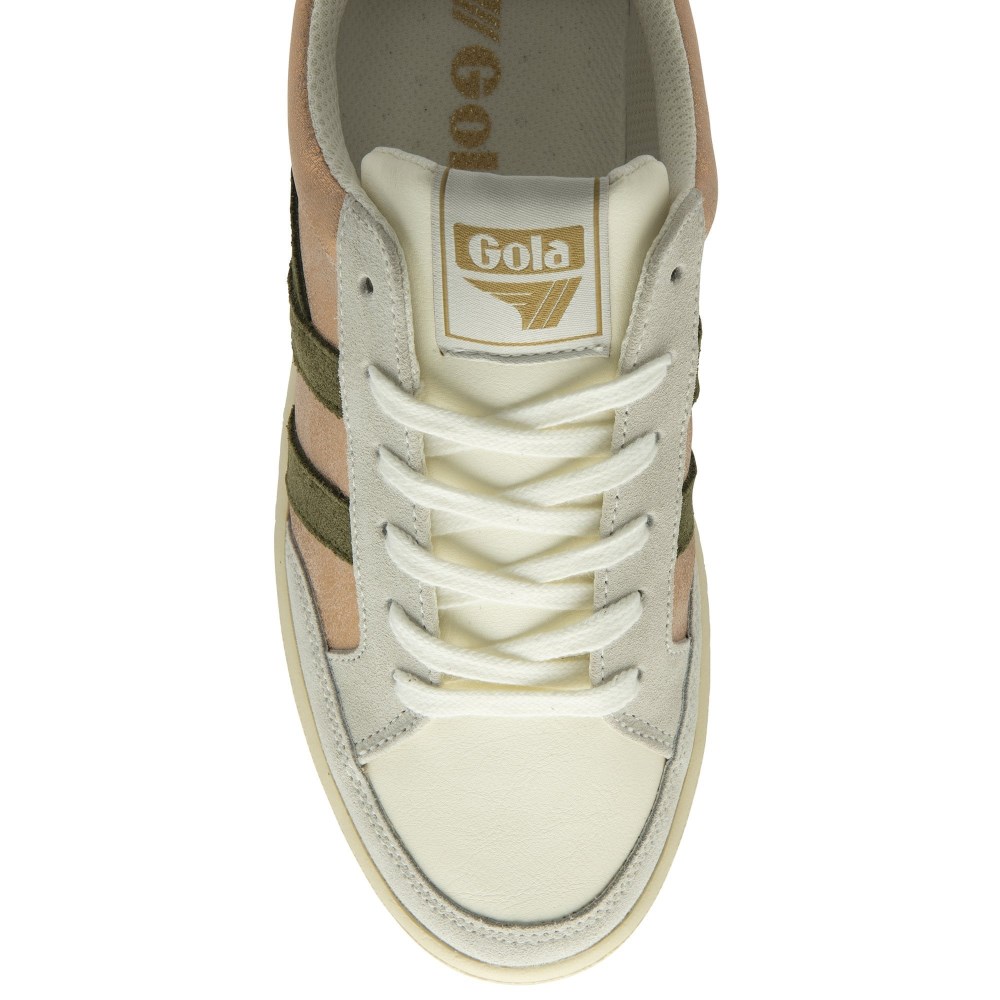 Gola Classics Women's Superslam Blaze Sneakers - Rose Gold/Khaki/Coral Pink