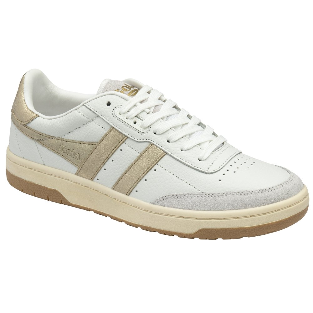 Gola Classics Women's Falcon Mirror Sneakers - White/Gold