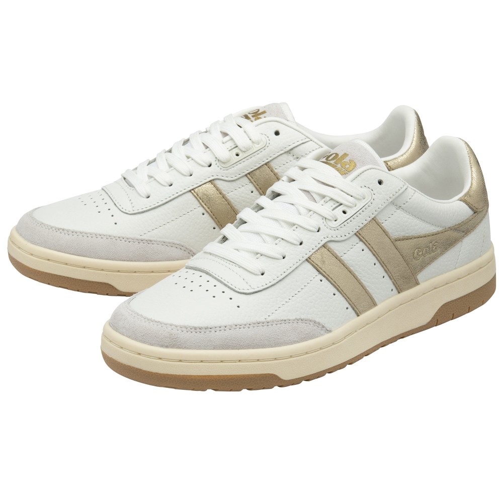 Gola Classics Women's Falcon Mirror Sneakers - White/Gold