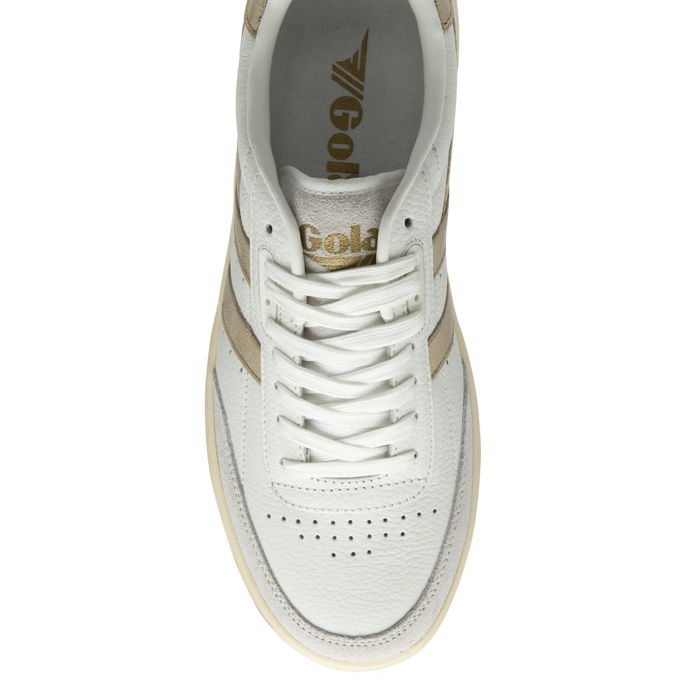 Gola Classics Women's Falcon Mirror Sneakers - White/Gold