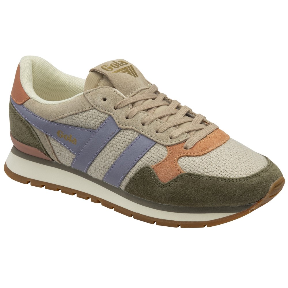 Gola Classics Women's Colorado Sneakers - Bone/Khaki/Lavender