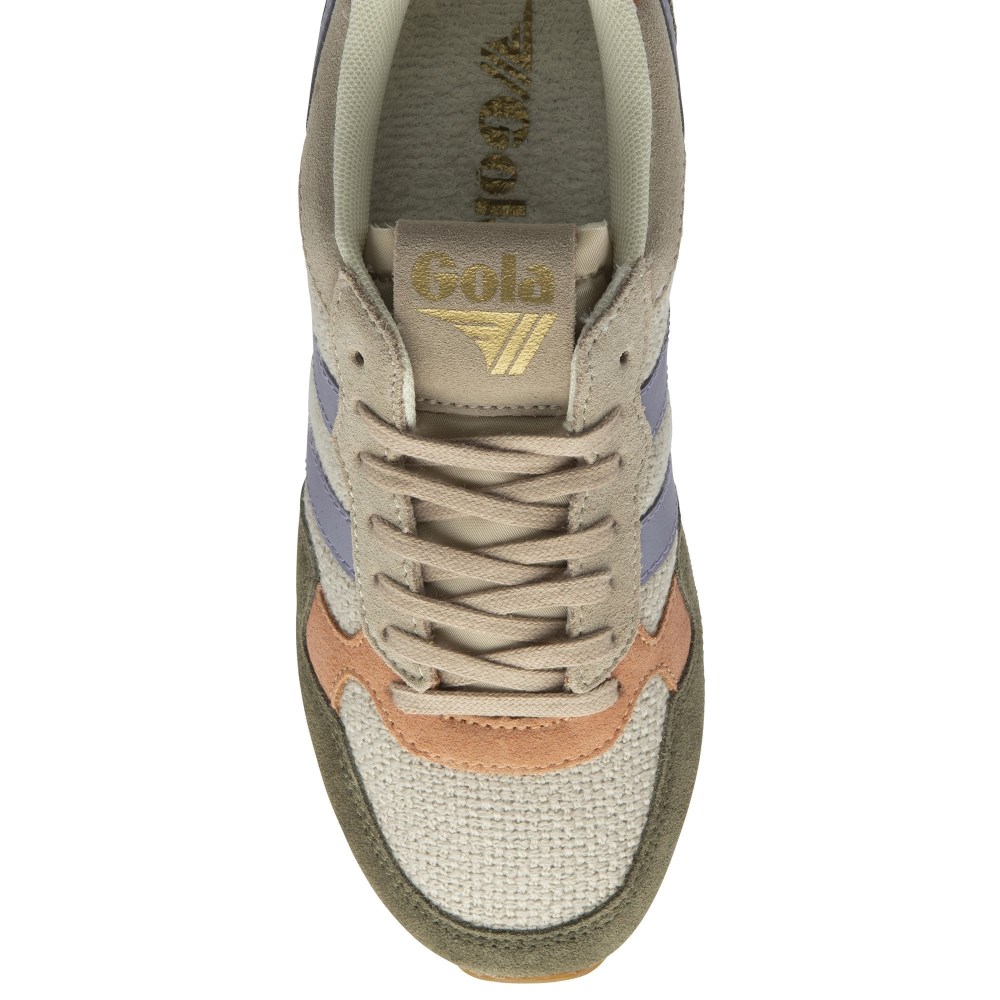 Gola Classics Women's Colorado Sneakers - Bone/Khaki/Lavender