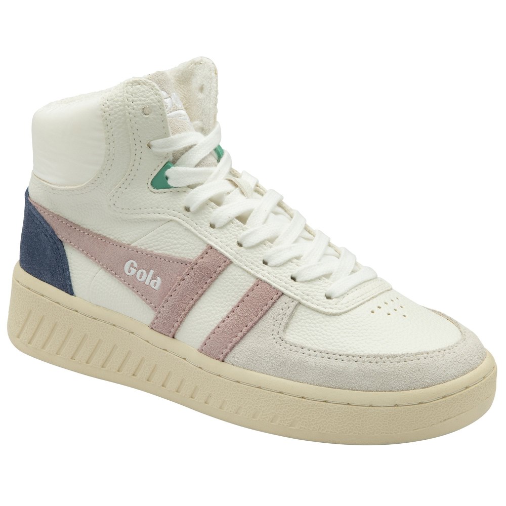Gola Classics Women's Slam Trident Sneakers - White/Chalk Pink/Moonlight