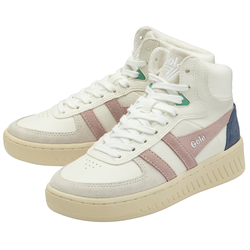 Gola Classics Women's Slam Trident Sneakers - White/Chalk Pink/Moonlight