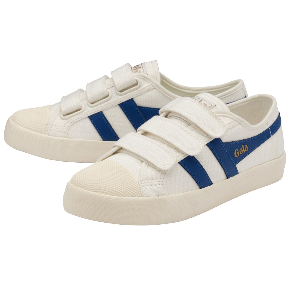 Vegan Gola Classics Women's Coaster Strap Sneakers - Off White/Vintage Blue