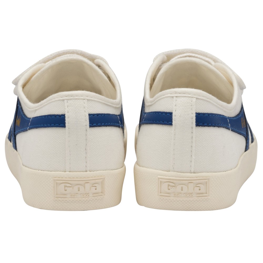 Vegan Gola Classics Women's Coaster Strap Sneakers - Off White/Vintage Blue