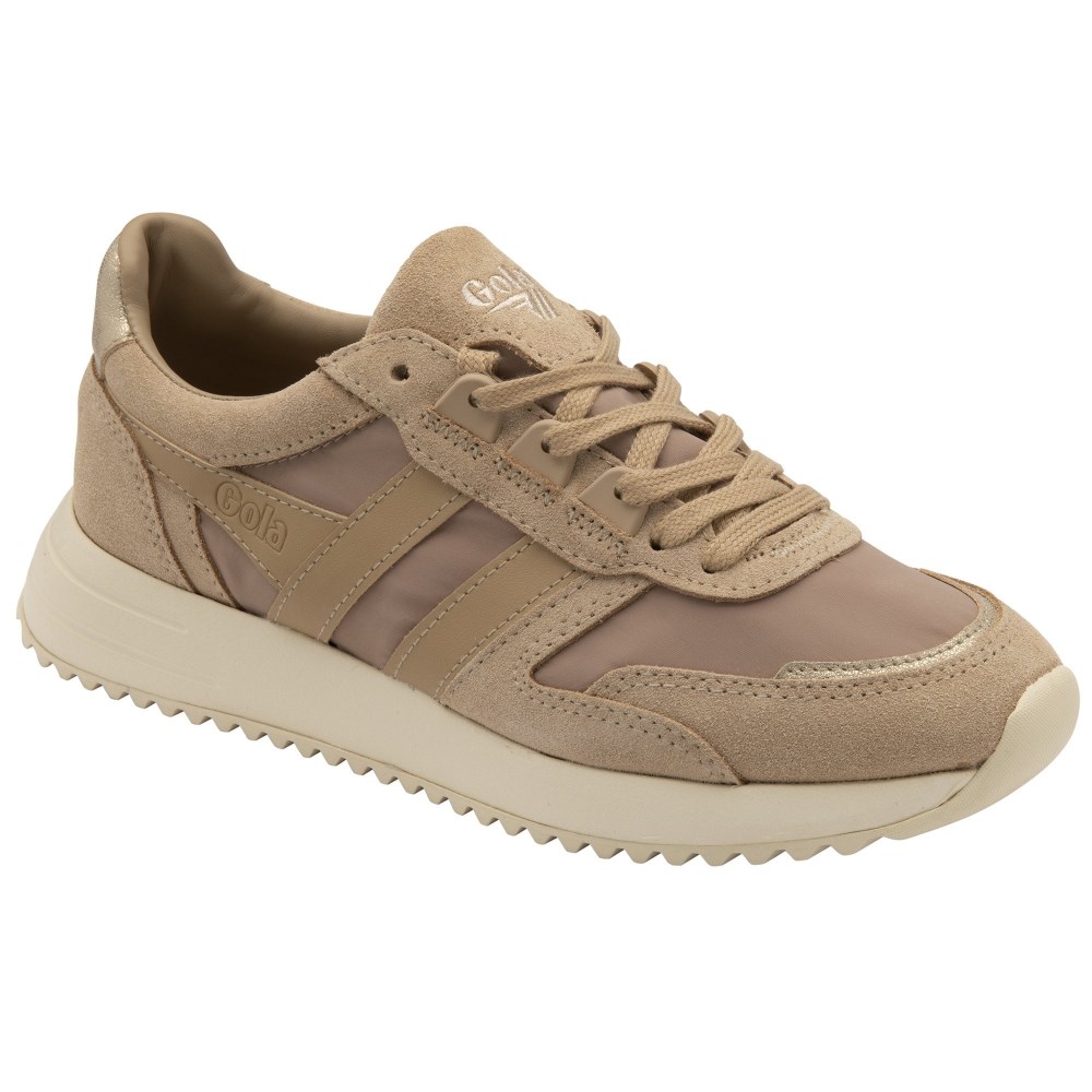 Gola Classics Women's Chicago Glimmer Sneakers - Oat/Oat/Gold