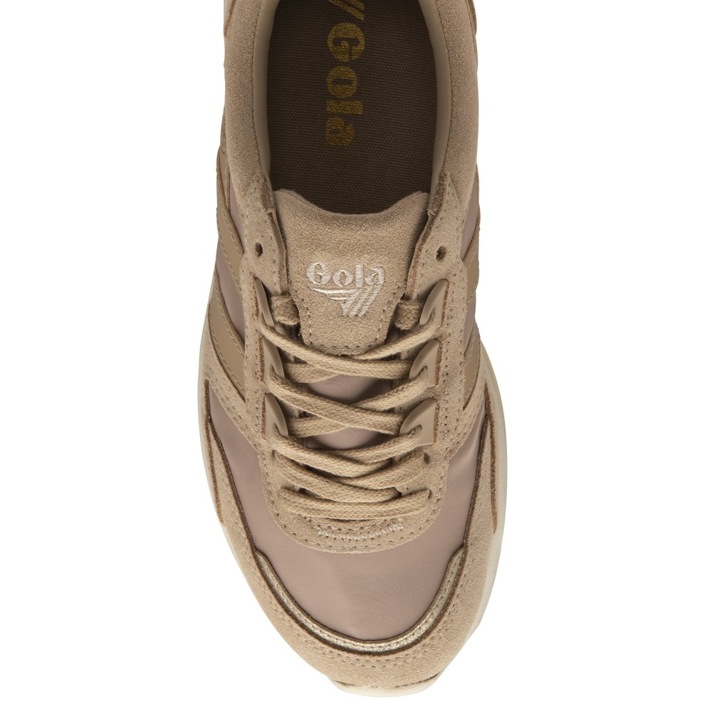 Gola Classics Women's Chicago Glimmer Sneakers - Oat/Oat/Gold