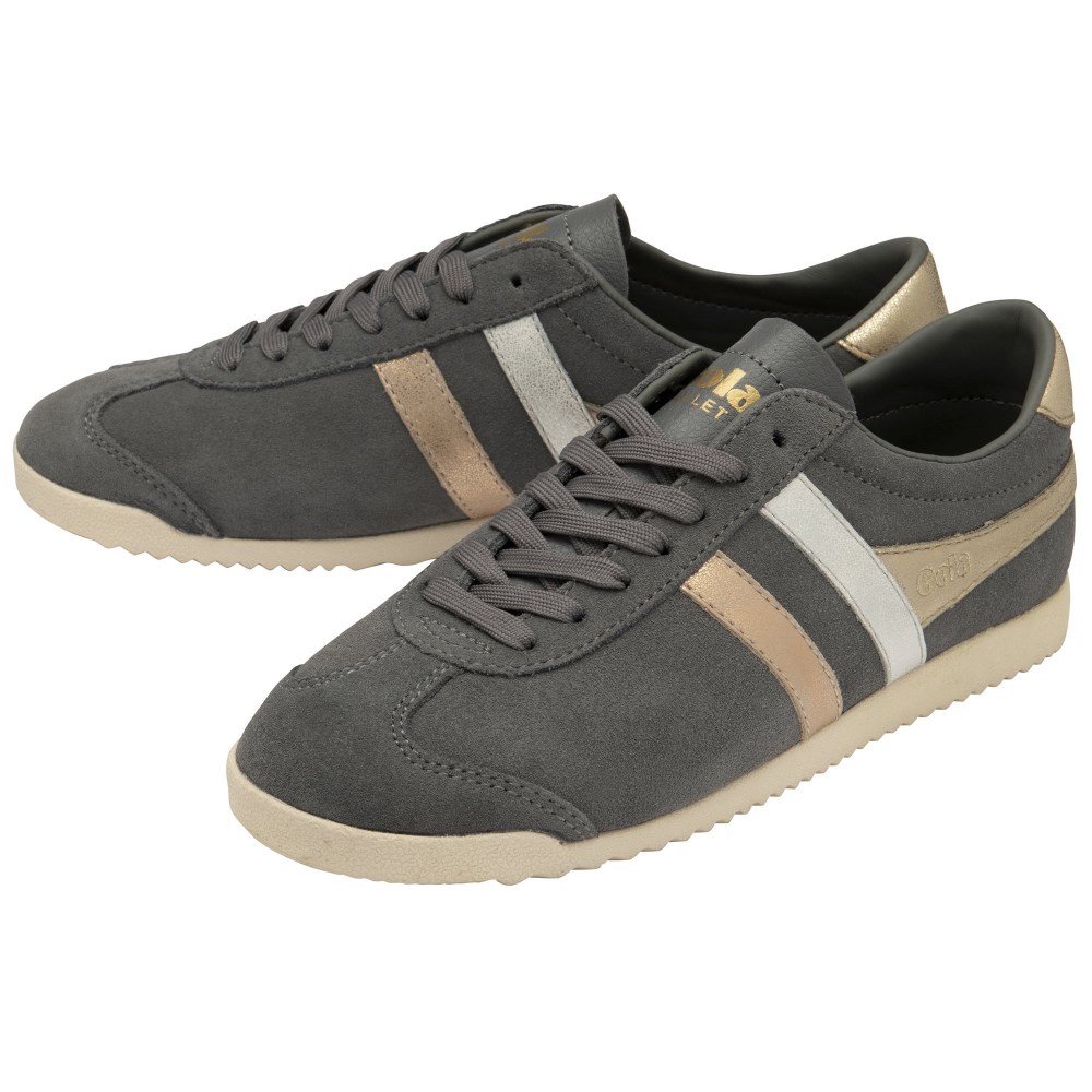 Gola Classics Women's Bullet Mirror Trident Sneakers - Ash/Silver/Gold