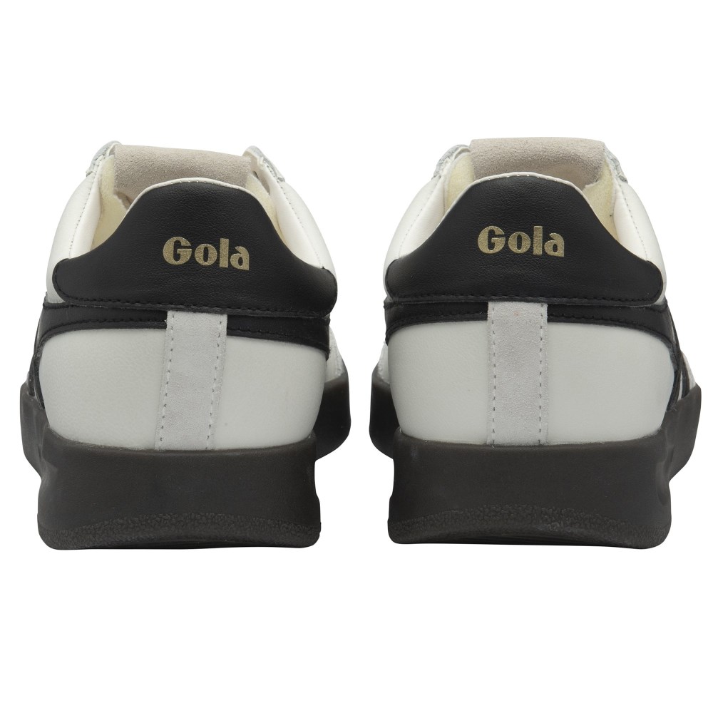 Gola Classics Women's Cyclone Leather Sneakers - White/Black/Dark Gum