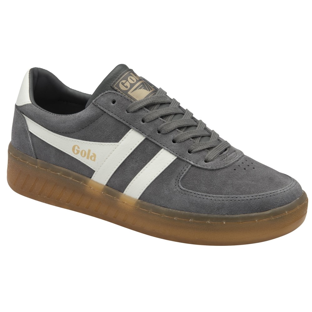 Gola Classics Men's Grandslam Suede Sneakers - Ash/Off White/Gum