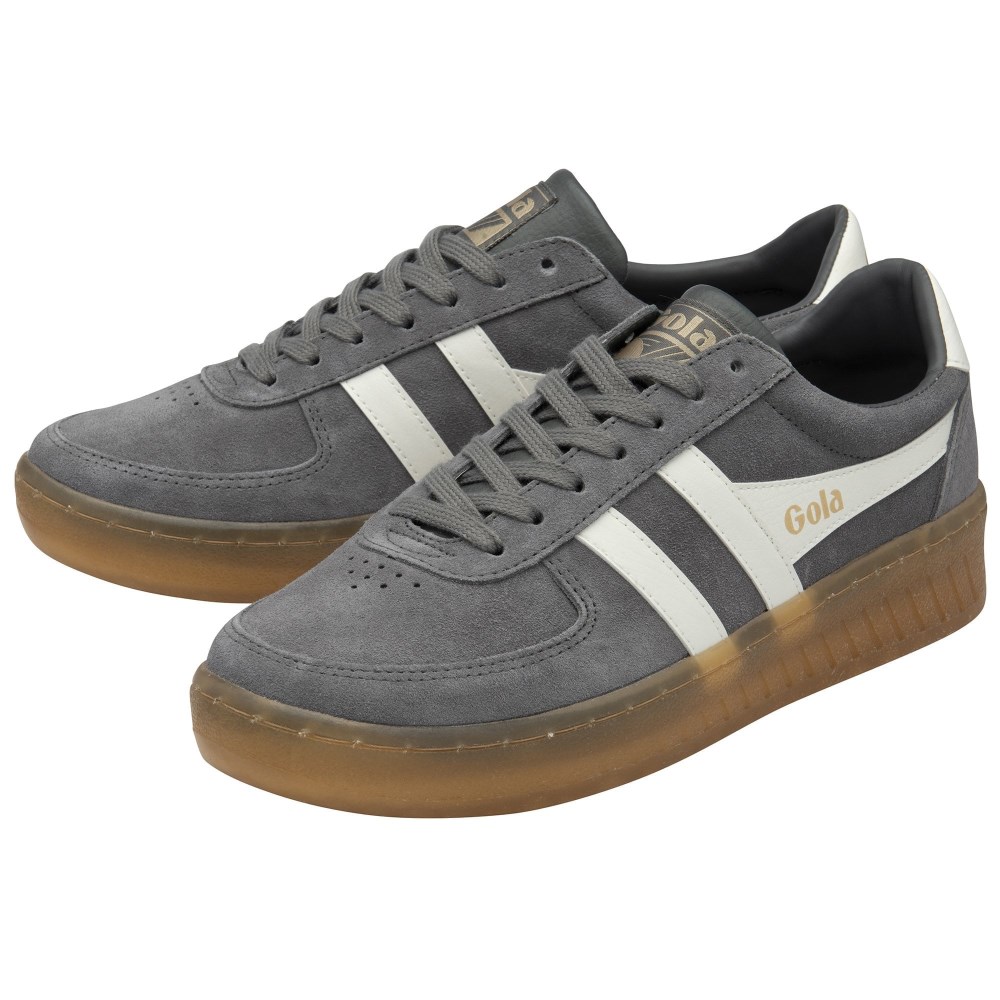 Gola Classics Men's Grandslam Suede Sneakers - Ash/Off White/Gum